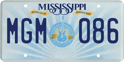 MS license plate MGM086
