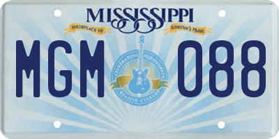MS license plate MGM088