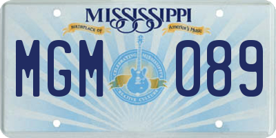 MS license plate MGM089
