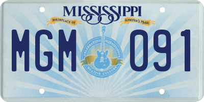 MS license plate MGM091