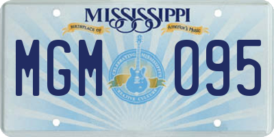 MS license plate MGM095
