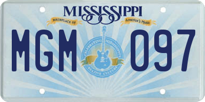 MS license plate MGM097