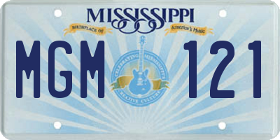 MS license plate MGM121