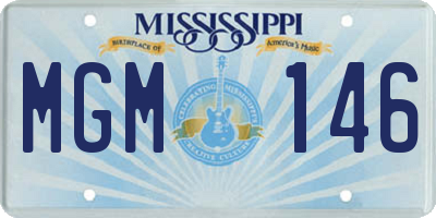 MS license plate MGM146