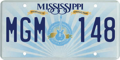 MS license plate MGM148