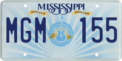 MS license plate MGM155