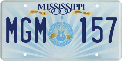 MS license plate MGM157
