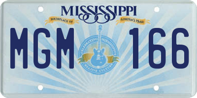 MS license plate MGM166