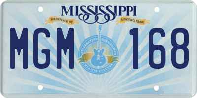 MS license plate MGM168
