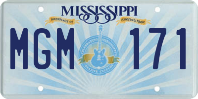 MS license plate MGM171