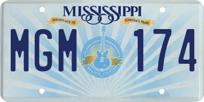 MS license plate MGM174