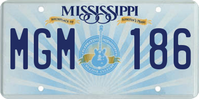 MS license plate MGM186