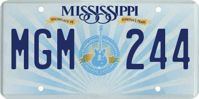 MS license plate MGM244