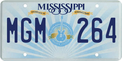 MS license plate MGM264