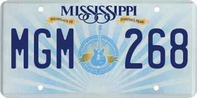 MS license plate MGM268
