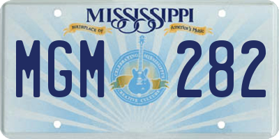 MS license plate MGM282