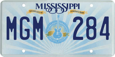 MS license plate MGM284