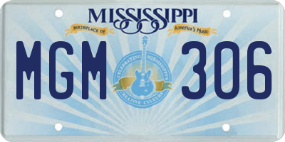 MS license plate MGM306
