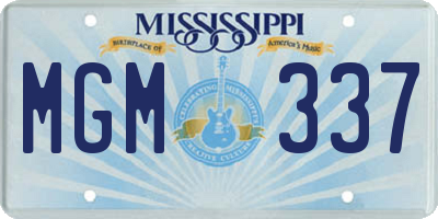 MS license plate MGM337