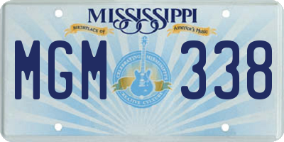 MS license plate MGM338