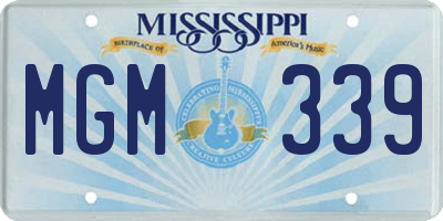 MS license plate MGM339