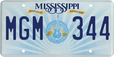 MS license plate MGM344