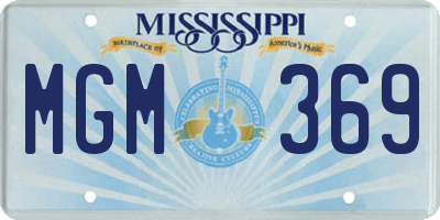 MS license plate MGM369