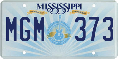 MS license plate MGM373
