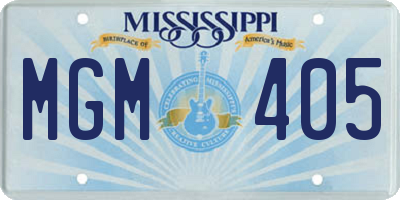 MS license plate MGM405