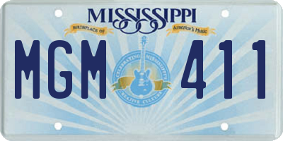 MS license plate MGM411