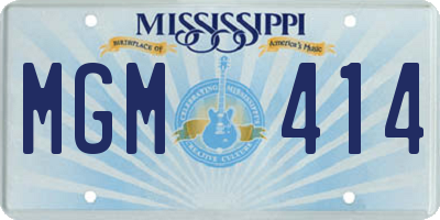 MS license plate MGM414