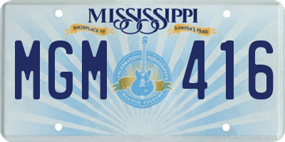 MS license plate MGM416