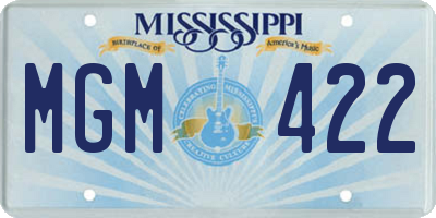 MS license plate MGM422
