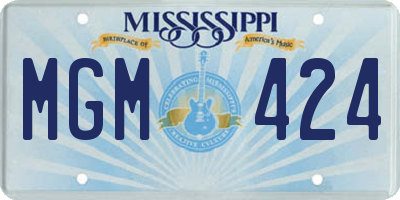 MS license plate MGM424