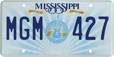 MS license plate MGM427