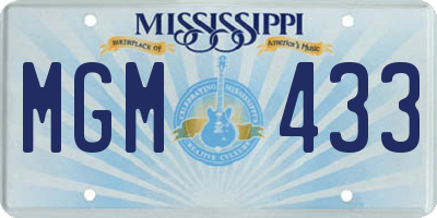 MS license plate MGM433