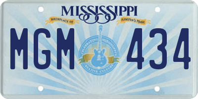 MS license plate MGM434