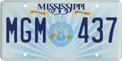 MS license plate MGM437