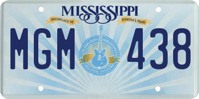 MS license plate MGM438