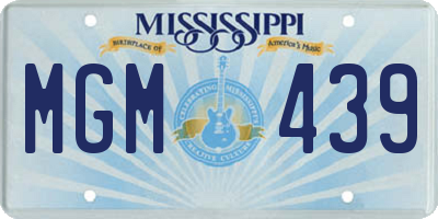 MS license plate MGM439