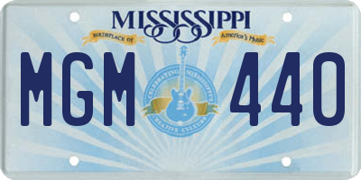 MS license plate MGM440