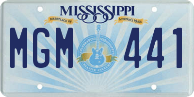 MS license plate MGM441