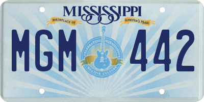 MS license plate MGM442