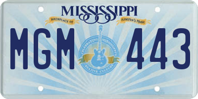 MS license plate MGM443