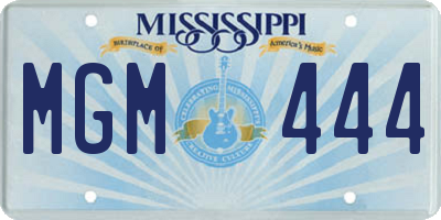 MS license plate MGM444