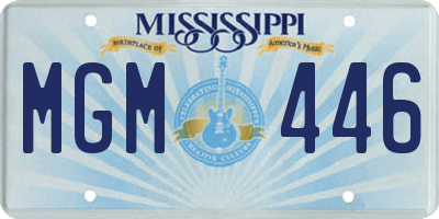 MS license plate MGM446