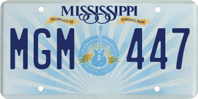 MS license plate MGM447