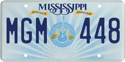 MS license plate MGM448
