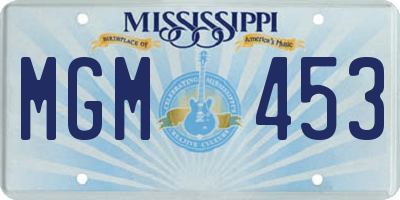 MS license plate MGM453