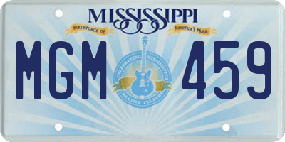 MS license plate MGM459